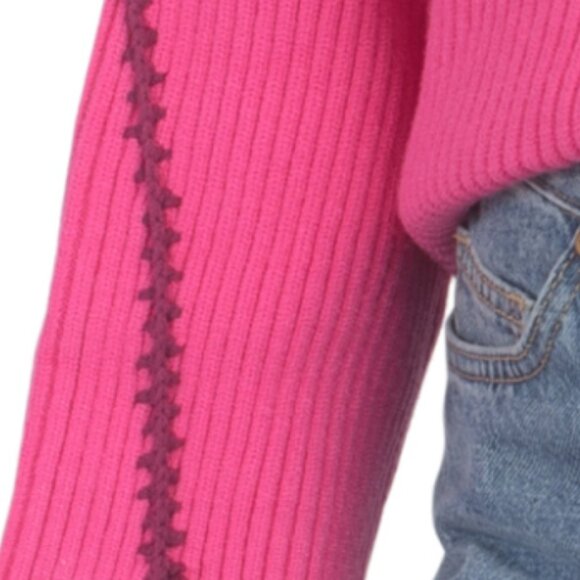 SUGAR LIPS Cole Whipstitch Trim Turtleneck Sweater - Picture 3 of 3